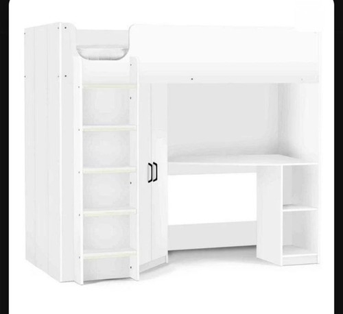 Kids white mid sleeper cabin - white, mid-sleeper
